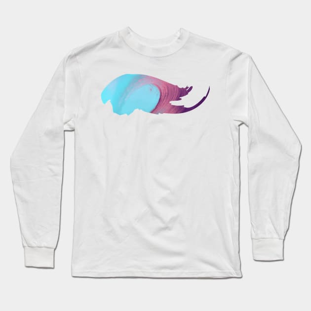blue pink water wave design Long Sleeve T-Shirt by Artistic_st